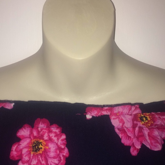 Mud Pie Floral Print Off The Shoulder Dress - Picture 5 of 9